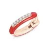Marbella 14K Rose Gold, Red Enamel, & Diamond Single Huggie Hoop Earring -Fashion Jewelry & Accessories 0400015948875 PINKGOLD