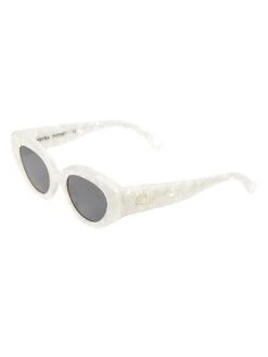 Petra 47MM Cat Eye Sunglasses -Fashion Jewelry & Accessories 0400015950329 WHITEBLACK A1