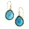 Medium 18K Green Gold & London Blue Topaz Teardrop Earrings 1 Medium 18K Green Gold & London Blue Topaz Teardrop Earrings -Fashion Jewelry & Accessories 0400016025795 GOLD