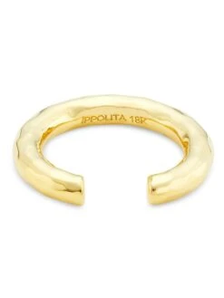 Stardust Classico Crinkle 18K Green Gold Single-Ear Cuff -Fashion Jewelry & Accessories 0400016026879 GOLD A2