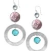 925 Wonderland Stone And Shell 3-Tier Circle Earring In Fresco