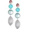 Wonderland Linear Silver, Rock Crystal & Mother-Of-Pearl Drop Earrings -Fashion Jewelry & Accessories 0400016068692 MULTI