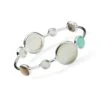 Wonderland Silver, Shell, Rock Crystal & Mother-Of-Pearl Bangle -Fashion Jewelry & Accessories 0400016068718 SILVER