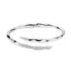 Stardust Sterling Silver & Diamond Hinged Bypass Bangle -Fashion Jewelry & Accessories 0400016068791 SILVER