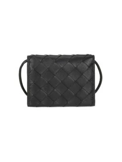 Bottega Veneta Intrecciato Portacard Leather Card Case 9 Bottega Veneta Intrecciato Portacard Leather Card Case -Fashion Jewelry & Accessories 0400016078846 BLACKGOLD A3