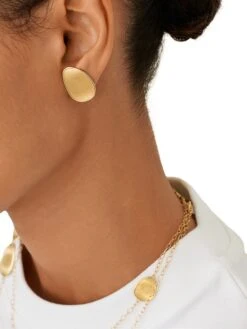 Lunaria 18K Yellow Gold Small Stud Earrings -Fashion Jewelry & Accessories 0400016081543 YELLOWGOLD A1