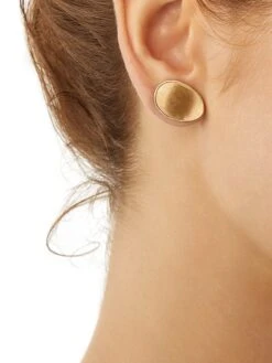 Lunaria 18K Yellow Gold Small Stud Earrings -Fashion Jewelry & Accessories 0400016081543 YELLOWGOLD A2