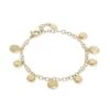 Jaipur 18K Yellow Gold Disc Bracelet -Fashion Jewelry & Accessories 0400016092374 NOCOLOR