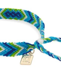 Waikiki Goldtone, Cotton, & Crystal "Love" Charm Bracelet -Fashion Jewelry & Accessories 0400016120510 A2