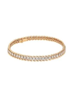 Line 18K Rose Gold & Diamond Bracelet