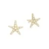 14K Yellow Gold & Diamond Starfish Stud Earrings -Fashion Jewelry & Accessories 0400016220849 NOCOLOR