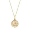 14K Yellow Gold & Diamond Cupid-Coin Pendant Necklace -Fashion Jewelry & Accessories 0400016220860 NOCOLOR