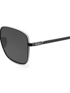 Prada 57MM Square Sunglasses -Fashion Jewelry & Accessories 0400016273985 BLACK A2