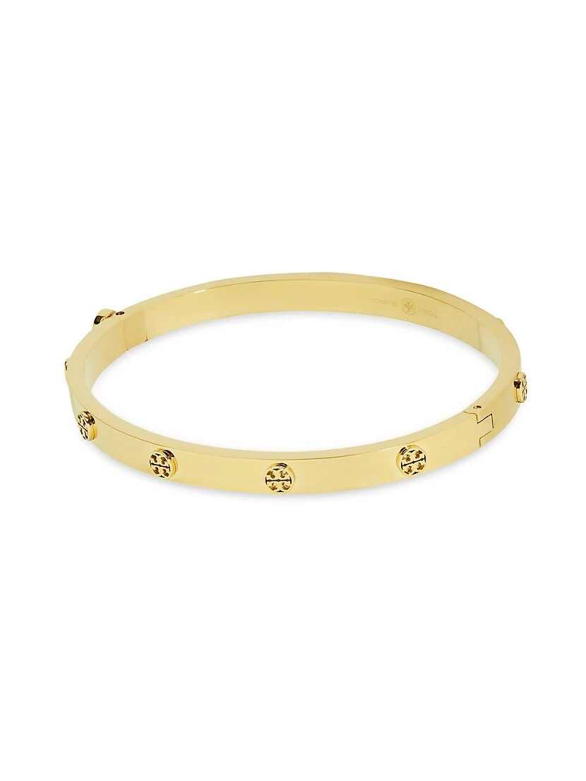 Tory Burch Miller Goldtone Stud Hinge Bracelet 4 Tory Burch Miller Goldtone Stud Hinge Bracelet - Image 2