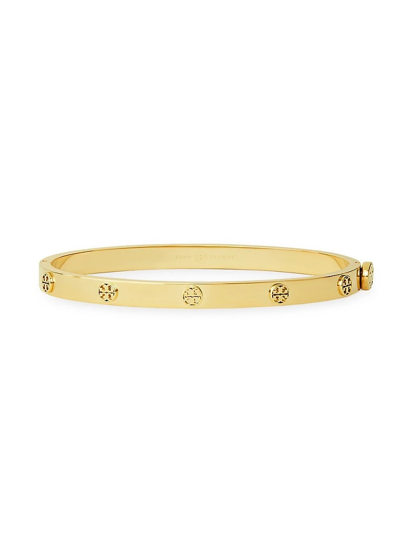 Tory Burch Miller Goldtone Stud Hinge Bracelet 3 Tory Burch Miller Goldtone Stud Hinge Bracelet