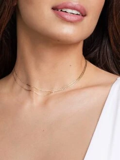 Malibu 14K Yellow Gold Double-Chain Choker -Fashion Jewelry & Accessories 0400016288720 A2