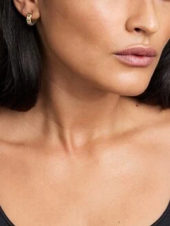 Malibu 14K Yellow Gold Chain Huggie Hoop Earrings -Fashion Jewelry & Accessories 0400016288731 A2