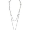 Palu Sautoir Sterling Silver Chain Necklace -Fashion Jewelry & Accessories 0400016296554 NOCOLOR