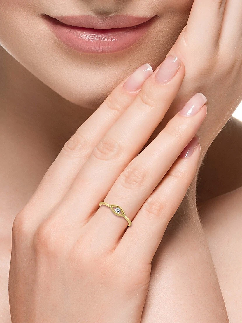 14K Yellow Gold & 0.08 TCW Diamond Ring 6 14K Yellow Gold & 0.08 TCW Diamond Ring - Image 4