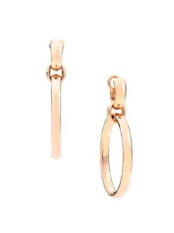 Pomellato Iconica 18K Rose Gold Drop Hoop Earrings