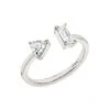 14K White Gold & Lab-Grown Diamond Cuff Ring -Fashion Jewelry & Accessories 0400016356942 WHITEGOLD