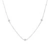 14K White Gold & Lab-Grown Diamond Station Necklace -Fashion Jewelry & Accessories 0400016356948 WHITEGOLD