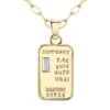 Currency 14K Yellow Gold & Lab-Grown Diamond Pendant Necklace 2 Currency 14K Yellow Gold & Lab-Grown Diamond Pendant Necklace -Fashion Jewelry & Accessories 0400016356958 YELLOWGOLD