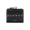 Valentino Garavani Rockstud Leather Zip Card Case -Fashion Jewelry & Accessories 0400016415273 NERO