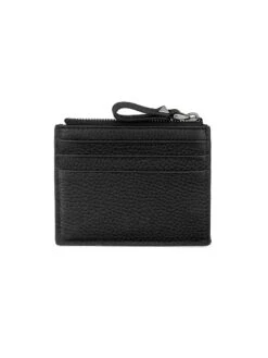 Valentino Garavani Rockstud Leather Zip Card Case -Fashion Jewelry & Accessories 0400016415273 NERO A2