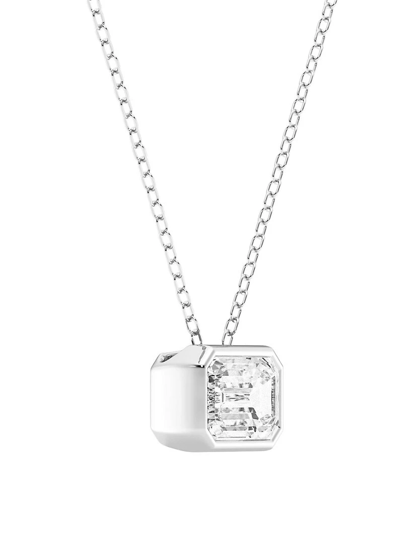14K White Gold & 1.5 TCW Emerald-Cut Lab-Grown Diamond Pendant Necklace 4 14K White Gold & 1.5 TCW Emerald-Cut Lab-Grown Diamond Pendant Necklace - Image 2