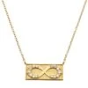 18K Yellow Gold & Diamond Infinity Bar Pendant Necklace -Fashion Jewelry & Accessories 0400016449073 NOCOLOR