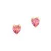 Heart Tinsy 18K Yellow Gold & Pink Topaz Stud Earrings 2 Heart Tinsy 18K Yellow Gold & Pink Topaz Stud Earrings -Fashion Jewelry & Accessories 0400016465091 NOCOLOR