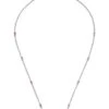 Gucci Link To Love 18K White Gold & Rubellite Bar Pendant Necklace -Fashion Jewelry & Accessories 0400016504566 WHITE