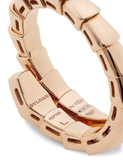 Bvlgari Serpenti Viper 18K Rose Gold Wrap Ring -Fashion Jewelry & Accessories 0400016563574 PINKGOLD A2