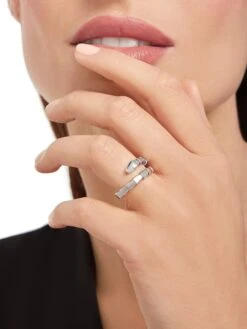 Bvlgari Serpenti Viper 18K White Gold Wrap Ring -Fashion Jewelry & Accessories 0400016563586 WHITEGOLD A1