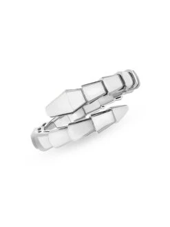 Bvlgari Serpenti Viper 18K White Gold Wrap Ring -Fashion Jewelry & Accessories 0400016563586 WHITEGOLD A2