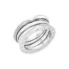 Bvlgari B.Zero1 18K White Gold & Diamond Three-Band Ring