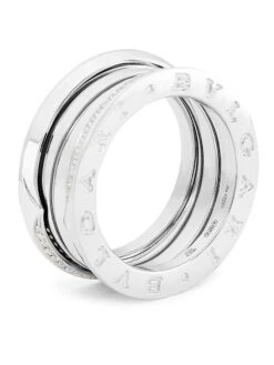 Bvlgari B.Zero1 18K White Gold & Diamond Three-Band Ring -Fashion Jewelry & Accessories 0400016563610 WHITE A2