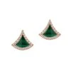 Bvlgari Divas' Dream 18K Rose Gold, Malachite, & Diamond Stud Earrings -Fashion Jewelry & Accessories 0400016563644 MALACHITE