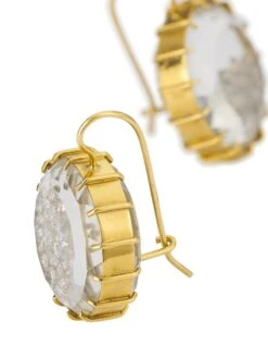 18K Yellow Gold & Cinnamon Diamonds Shake Earrings -Fashion Jewelry & Accessories 0400016568837 A2