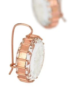 14K Rose Gold & White Diamond Shake Earrings -Fashion Jewelry & Accessories 0400016568856 A2