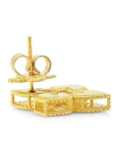 Venetian Princess 18K Yellow Gold & Diamond Stud Earrings 9 Venetian Princess 18K Yellow Gold & Diamond Stud Earrings -Fashion Jewelry & Accessories 0400016795159 GOLD A3