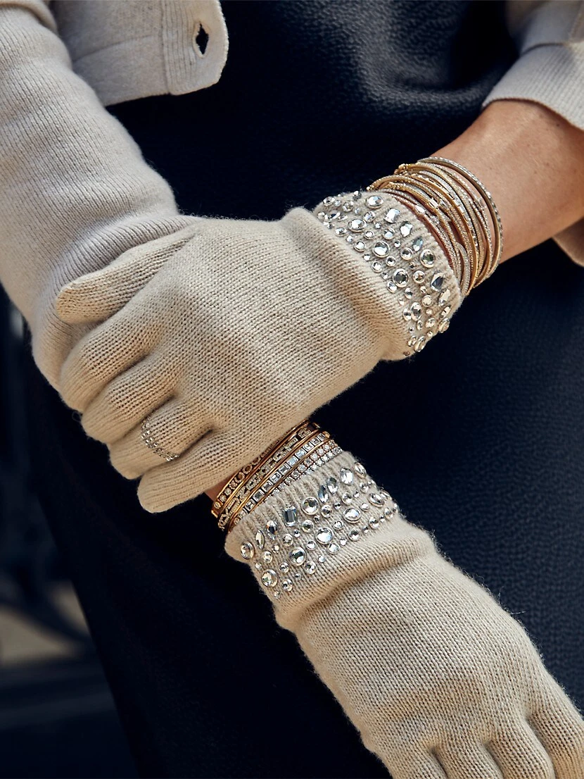 Carolyn Rowan X Stephanie Gottlieb Crystal-Embellished Gloves 4 Carolyn Rowan X Stephanie Gottlieb Crystal-Embellished Gloves - Image 2