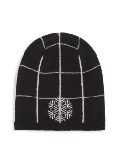 Cashmere Windowpane Beanie