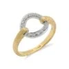Jaipur Two-Tone 18K Gold & Diamond Flat-Link Ring -Fashion Jewelry & Accessories 0400016857221 GOLD