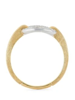 Jaipur Two-Tone 18K Gold & Diamond Flat-Link Ring -Fashion Jewelry & Accessories 0400016857221 GOLD A2