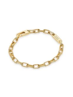 Uomo 18K Gold Coiled Open Chain Bracelet