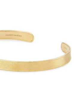 Uomo 18K Gold Brushed Cuff Bracelet -Fashion Jewelry & Accessories 0400016875092 YELLOWGOLD A2