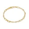 Uomo 18K Yellow Gold Oval-Link Chain Bracelet -Fashion Jewelry & Accessories 0400016875094 YELLOWGOLD