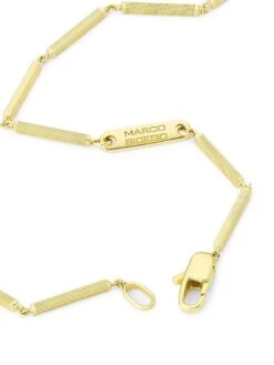 Uomo 18K Yellow Gold Coiled Station Link Necklace -Fashion Jewelry & Accessories 0400016875099 YELLOWGOLD A2